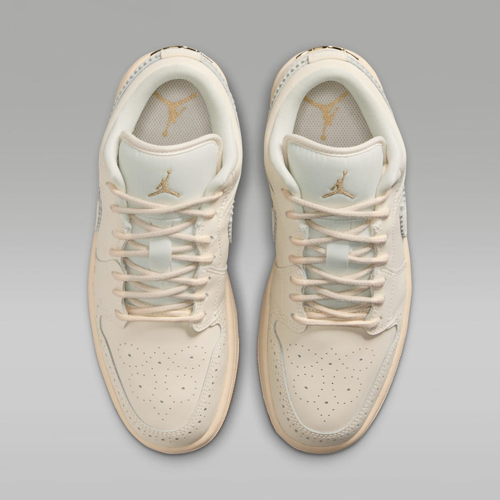 Air Jordan 1 Low SE Women's Shoes - Chalk/Metallic Gold/Pearl White/Chalk - Image 4