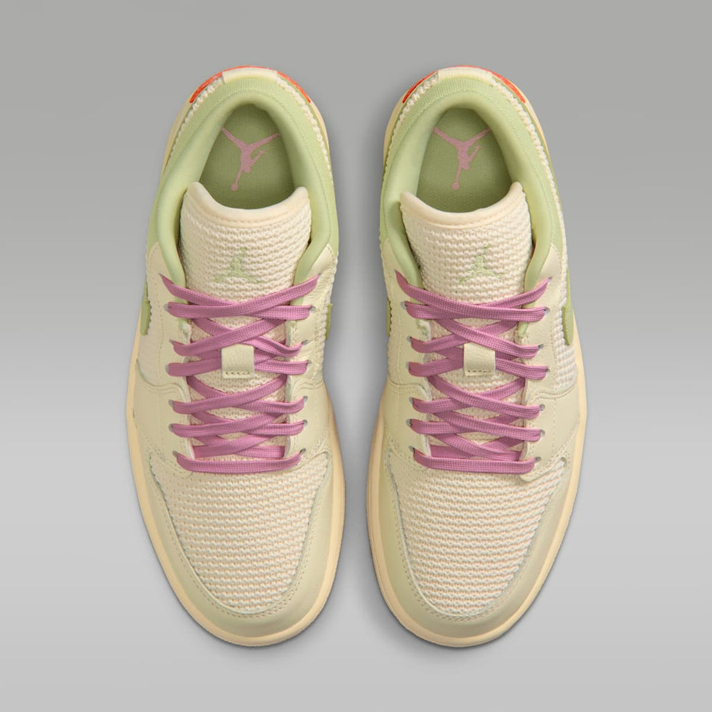 Air Jordan 1 Low SE Women's Shoes - Sail/Olive Aura/Pearl White/Iced Carmine - Image 4