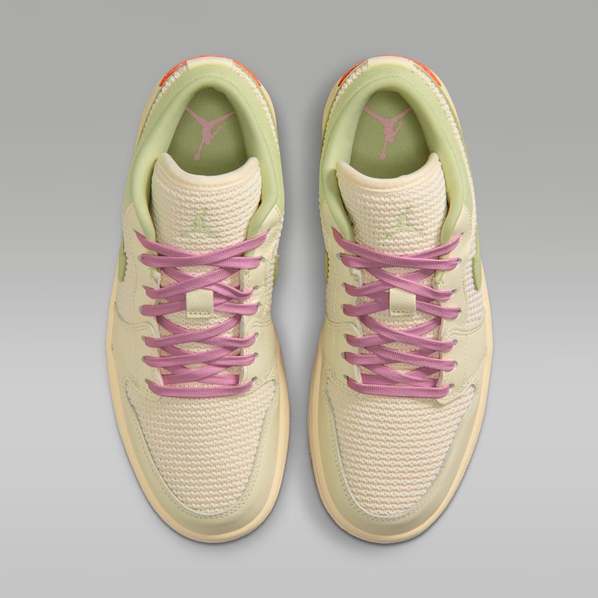 Air Jordan 1 Low SE Women's Shoes - Sail/Olive Aura/Pearl White/Iced Carmine - Image 4