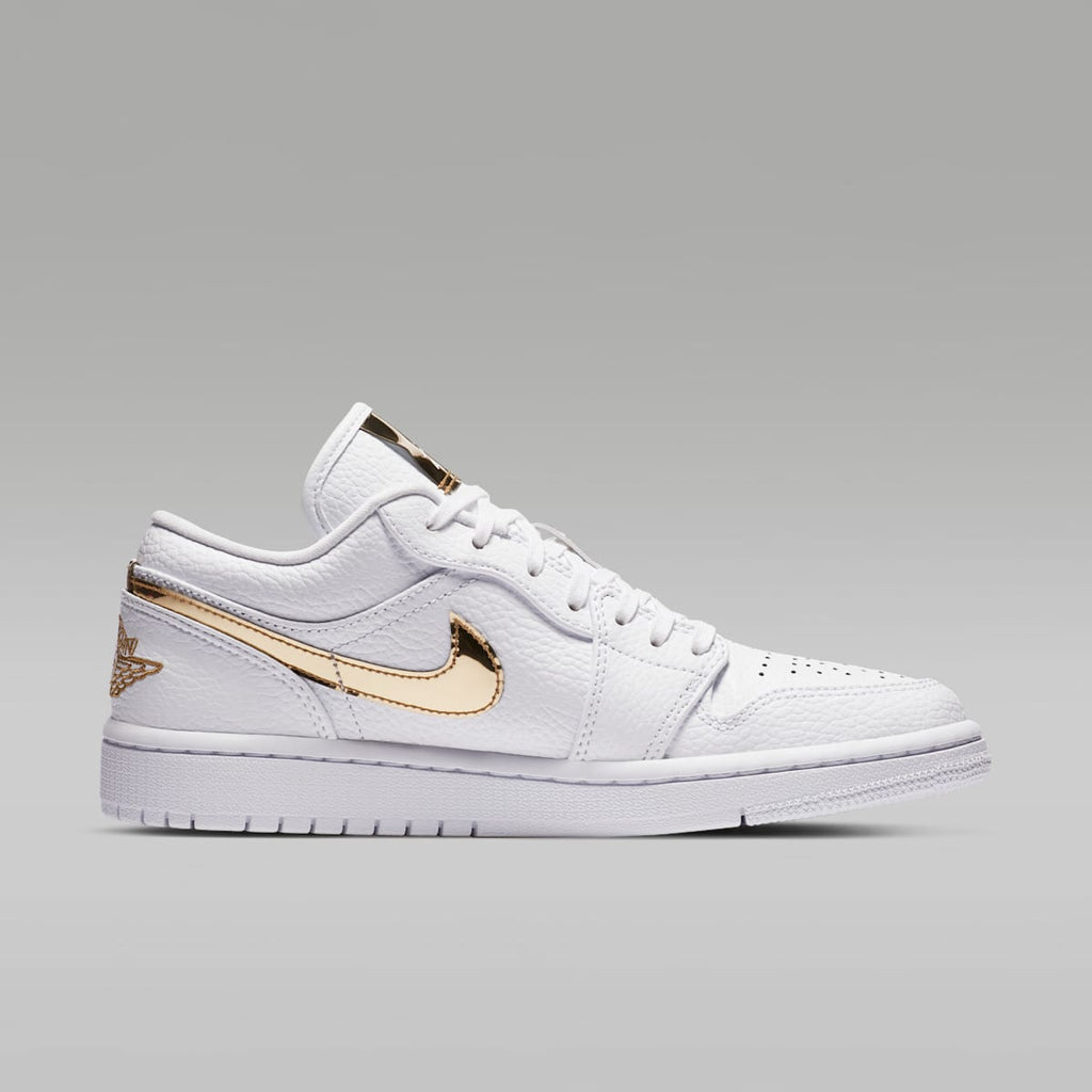 Air Jordan 1 Low SE Women's Shoes - White/White/Metallic Gold - Image 3