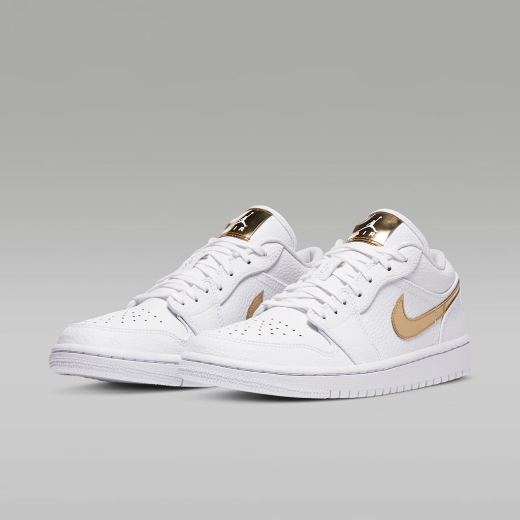 Air Jordan 1 Low SE Women's Shoes - White/White/Metallic Gold - Image 5