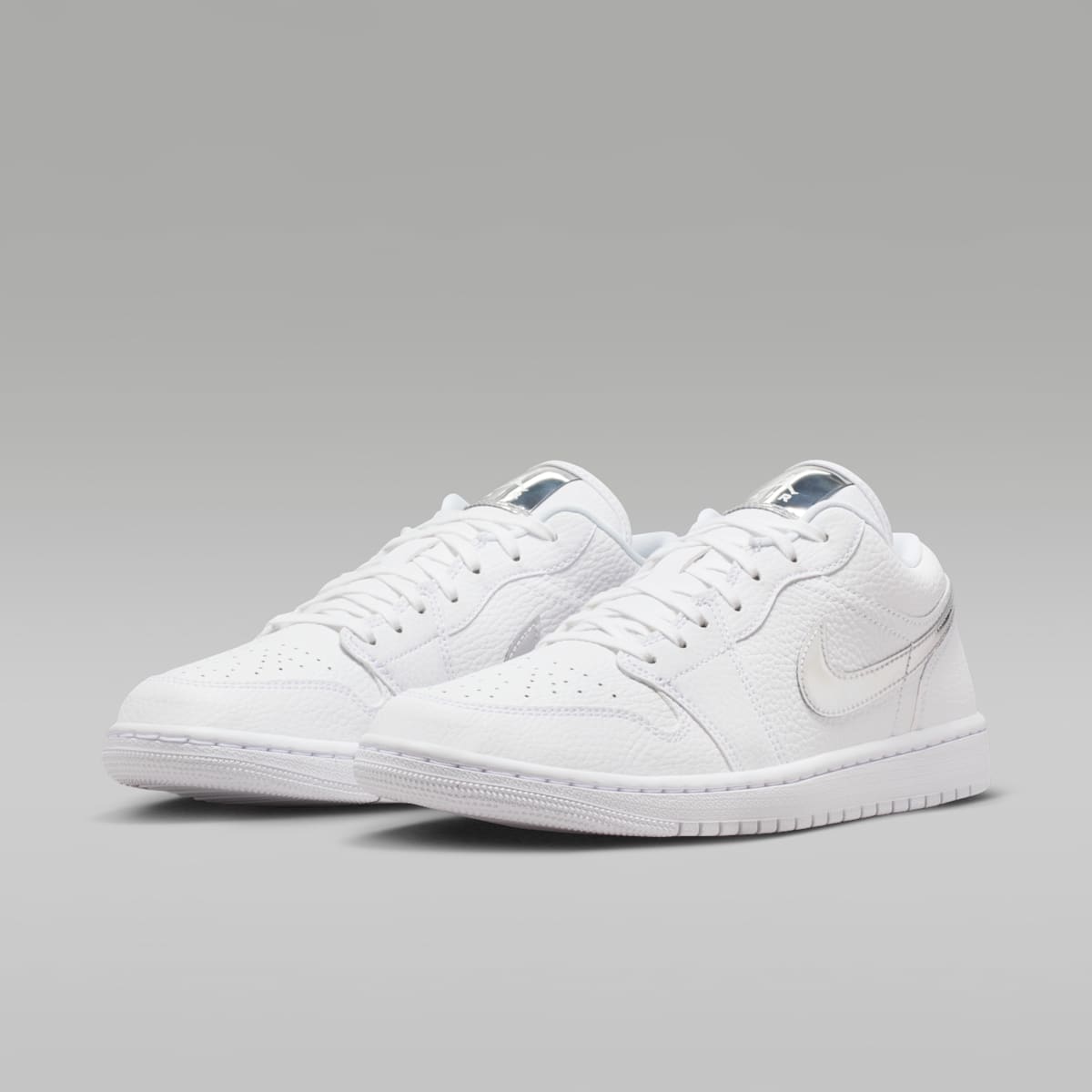 Air Jordan 1 Low SE Women's Shoes - White/White/Metallic Silver/White - Image 5