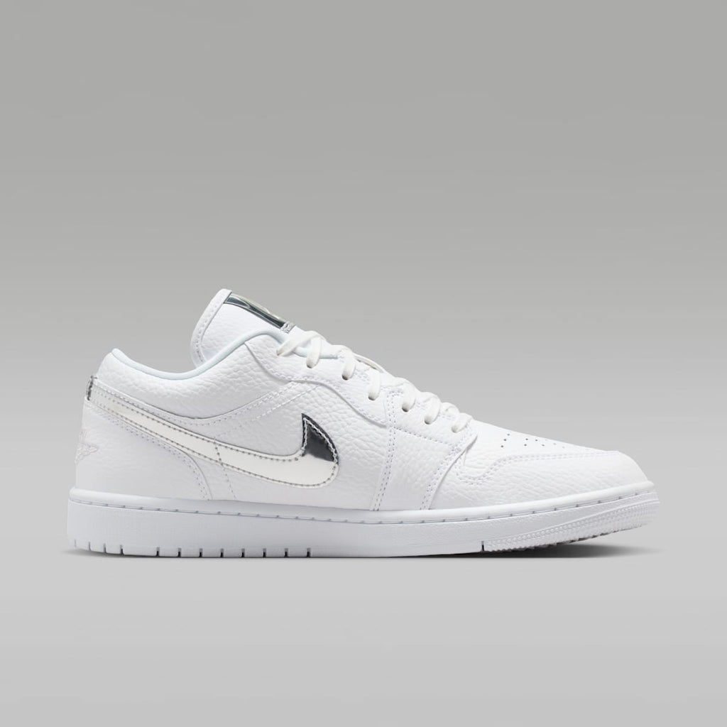 Air Jordan 1 Low SE Women's Shoes - White/White/Metallic Silver/White