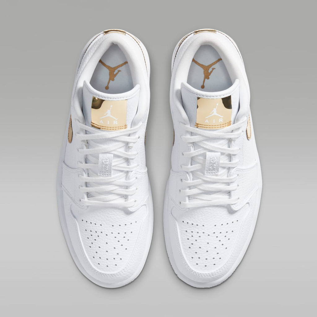 Air Jordan 1 Low SE Women's Shoes - White/White/Metallic Gold - Image 4
