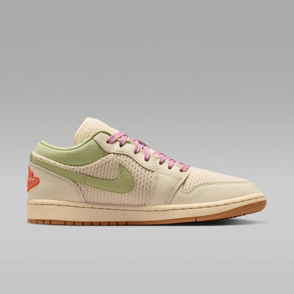 Air Jordan 1 Low SE Women's Shoes - Sail/Olive Aura/Pearl White/Iced Carmine - Image 3