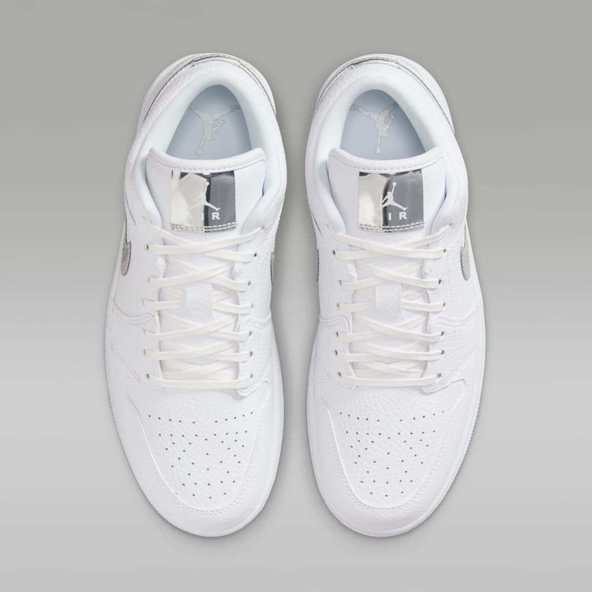 Air Jordan 1 Low SE Women's Shoes - White/White/Metallic Silver/White