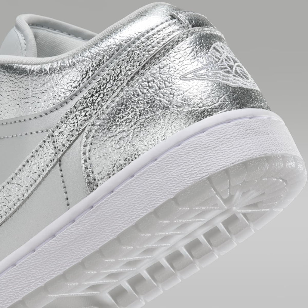 Air Jordan 1 Low SE Women's Shoes - Metallic Silver/Wolf Grey/White/Photon Dust - Image 8
