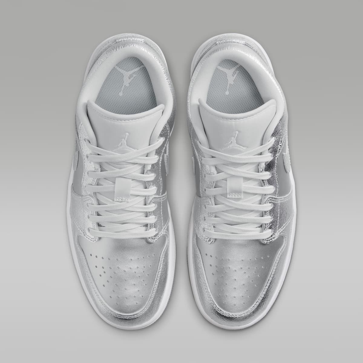 Air Jordan 1 Low SE Women's Shoes - Metallic Silver/Wolf Grey/White/Photon Dust - Image 4