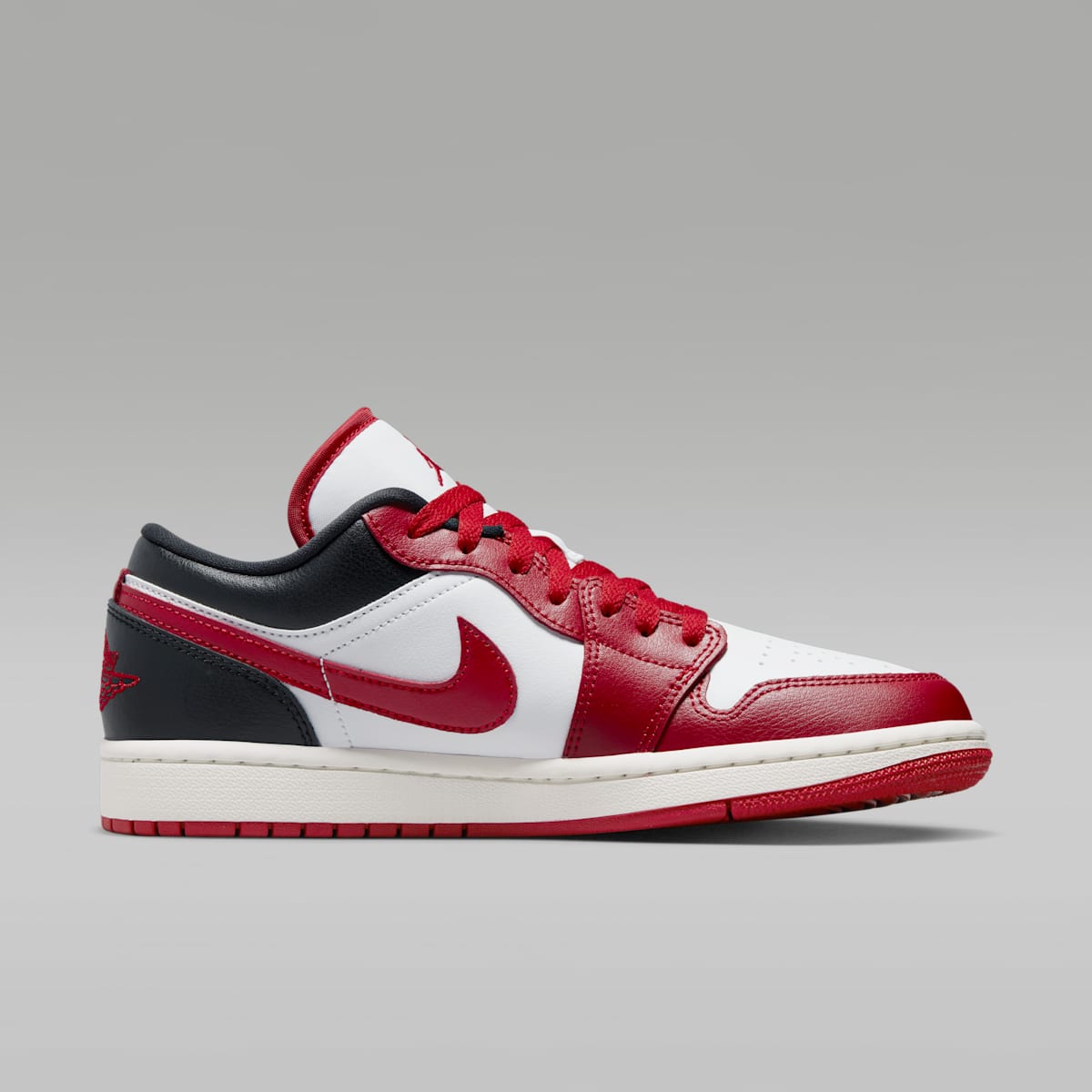 Air Jordan 1 Low Women's Shoes - White/Black/Sail/Gym Red - Image 3