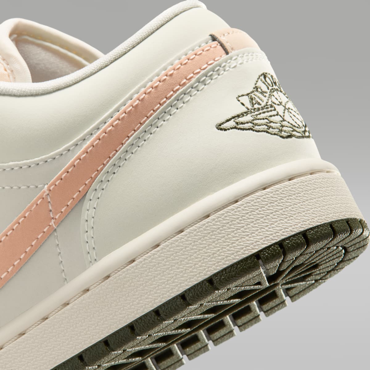 Air Jordan 1 Low Women's Shoes - Sail/Crimson Tint/Cargo Khaki