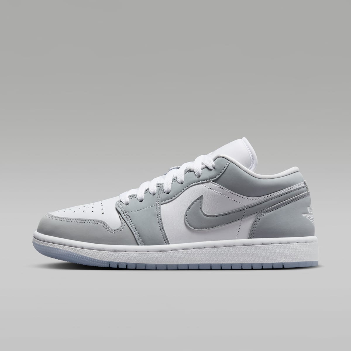 Air Jordan 1 Low Women's Shoes - White/Aluminum/Wolf Grey