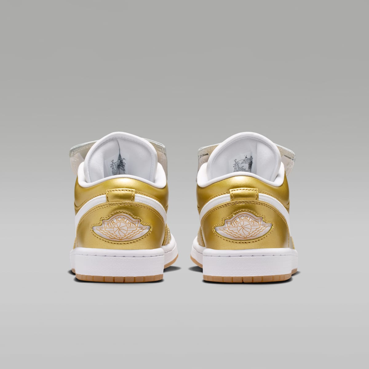 Air Jordan 1 Low Women's Shoes - Gold/White/Gum Yellow/Gold