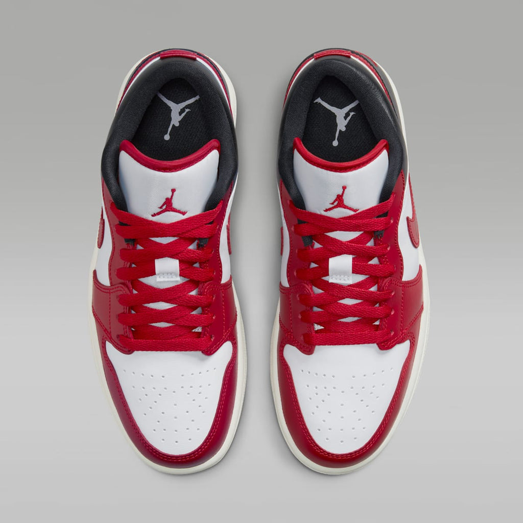 Air Jordan 1 Low Women's Shoes - White/Black/Sail/Gym Red - Image 4