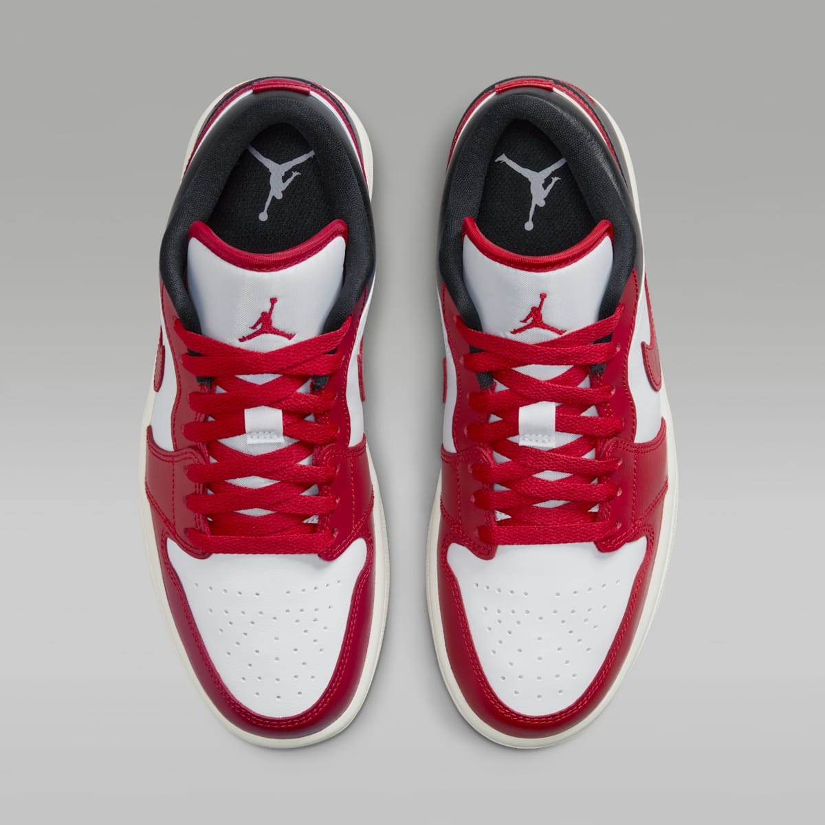 Air Jordan 1 Low Women's Shoes - White/Black/Sail/Gym Red - Image 4