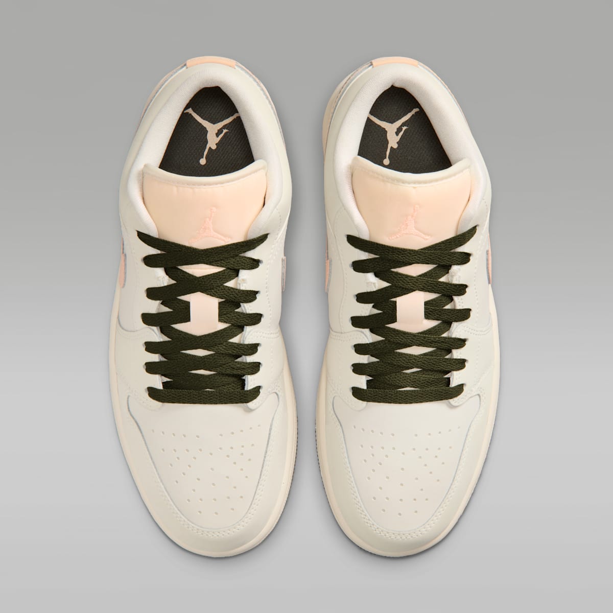 Air Jordan 1 Low Women's Shoes - Sail/Crimson Tint/Cargo Khaki
