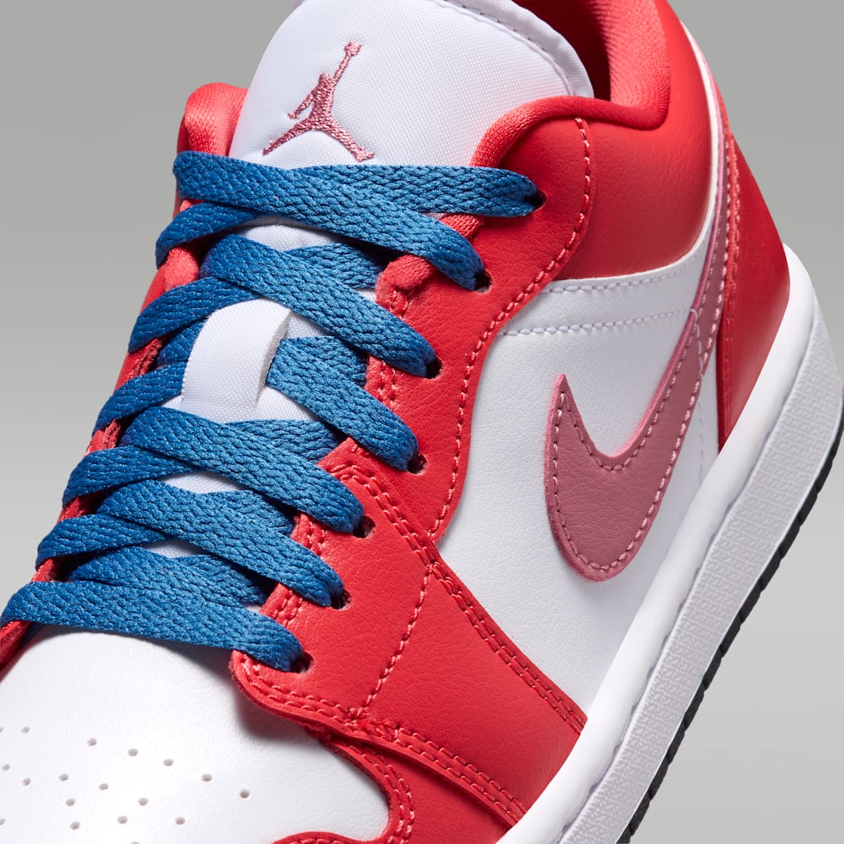 Air Jordan 1 Low Women's Shoes - Track Red/White/Desert Berry/True Blue - Image 7