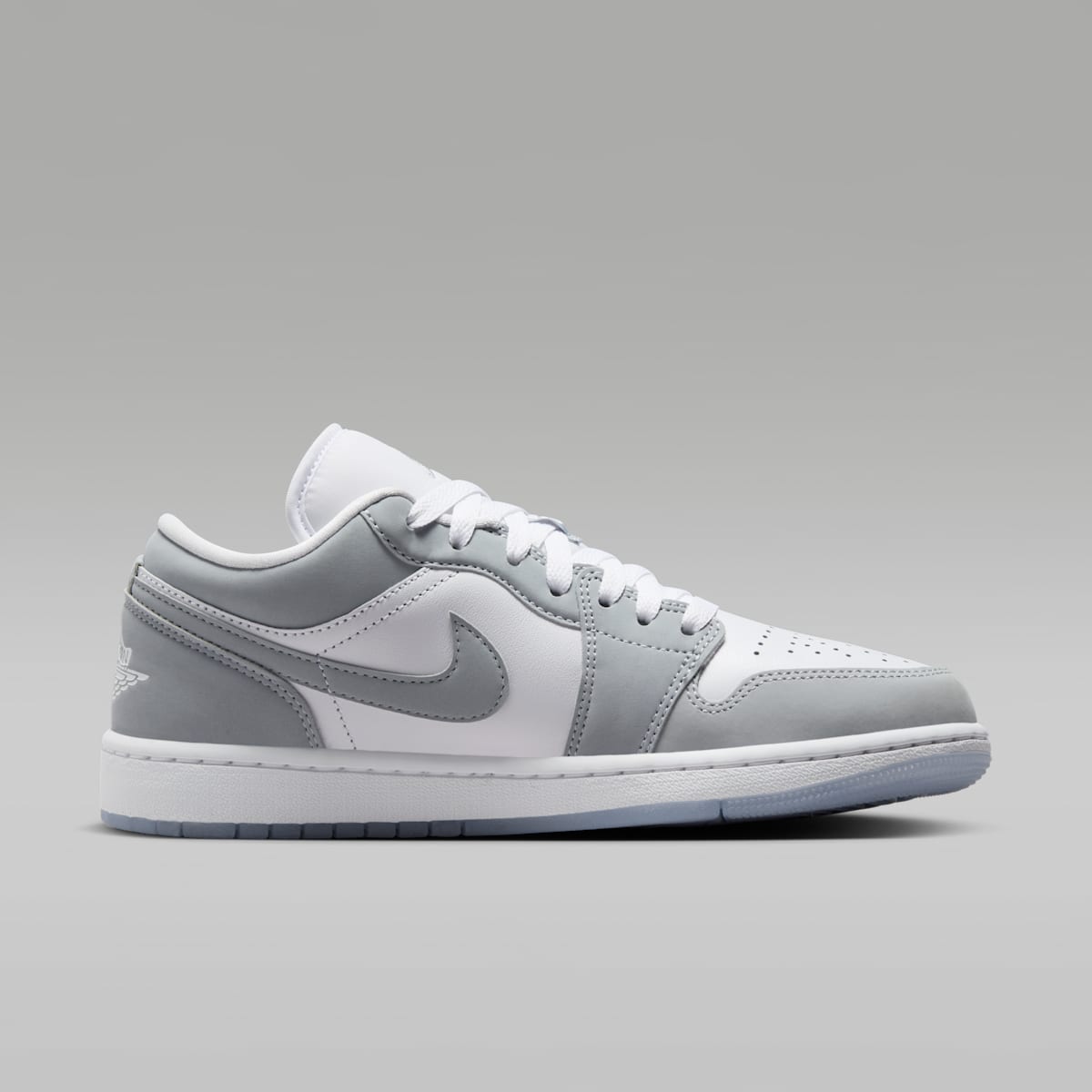 Air Jordan 1 Low Women's Shoes - White/Aluminum/Wolf Grey
