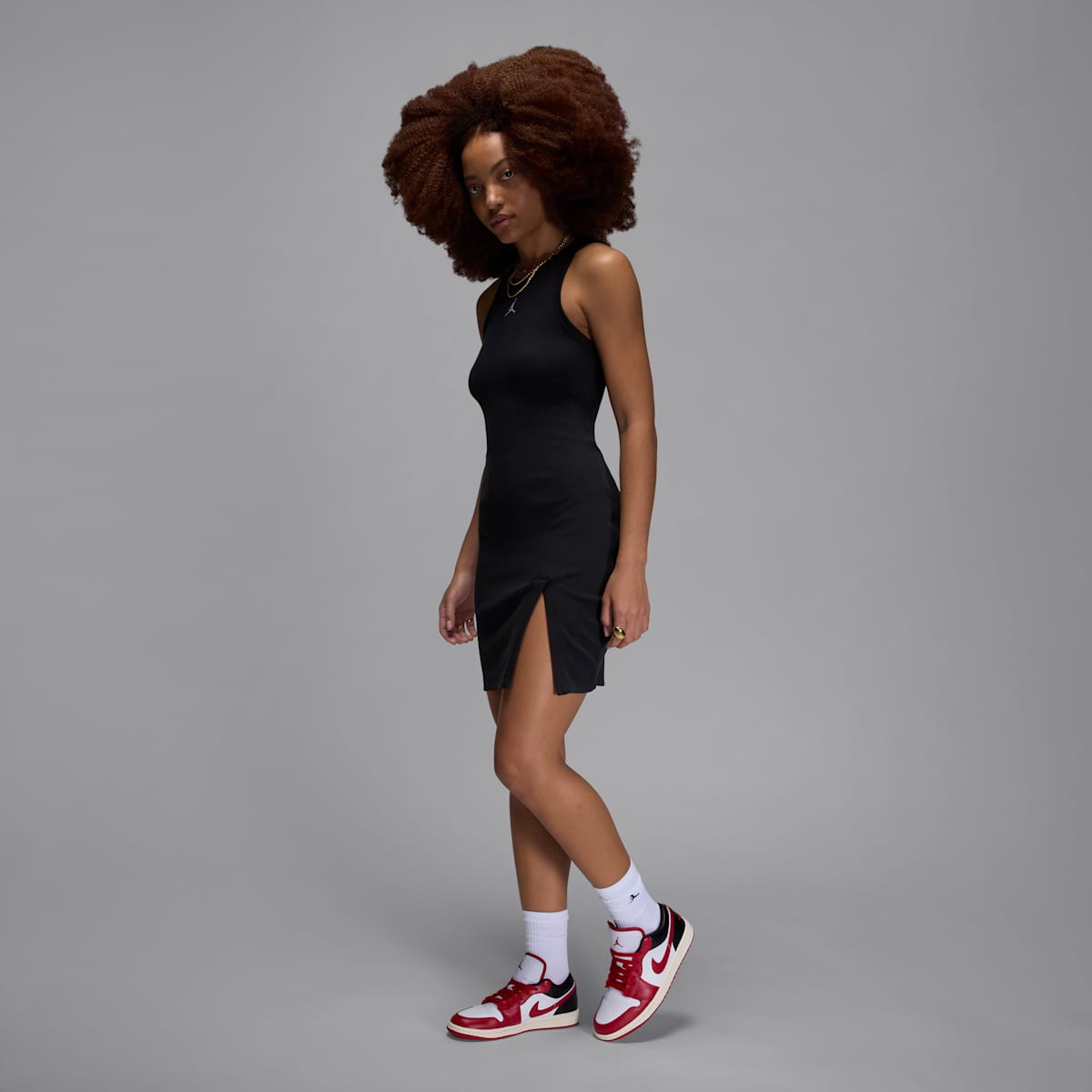 Air Jordan 1 Low Women's Shoes - White/Black/Sail/Gym Red - Image 9