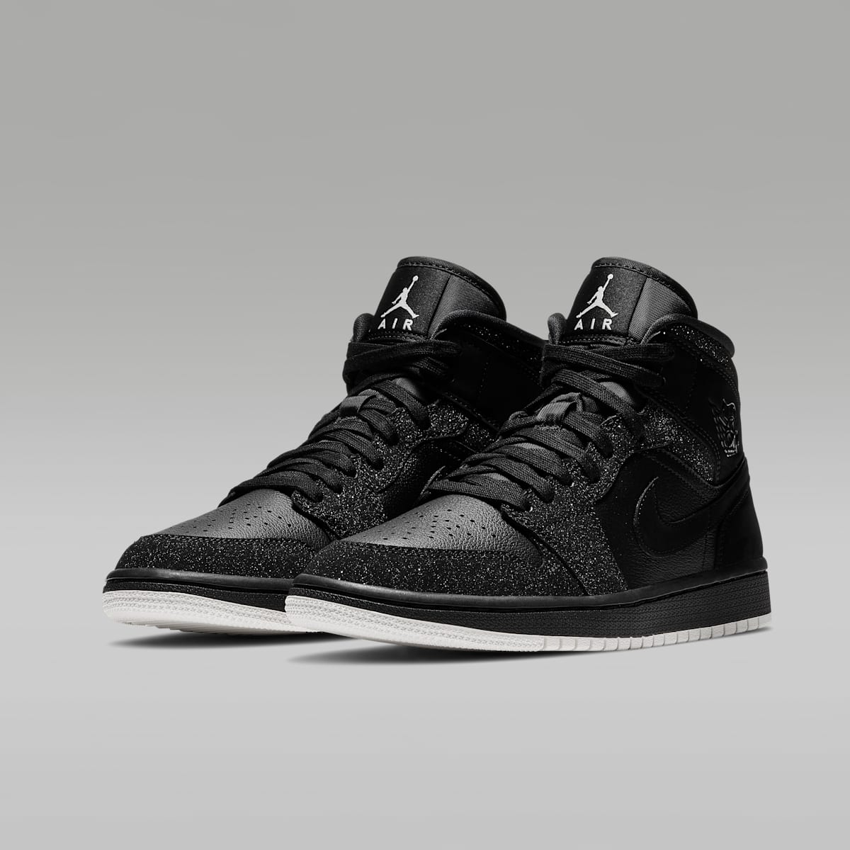 Air Jordan 1 Mid Women's Shoes - Black/White/Phantom - Image 5