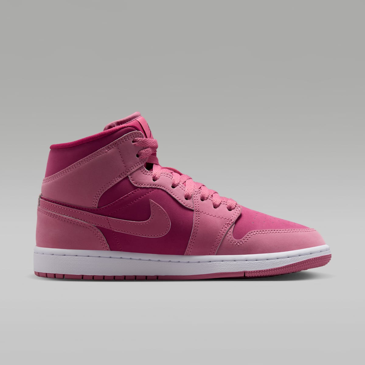 Air Jordan 1 Mid Women's Shoes - Desert Berry/White/Sweet Beet