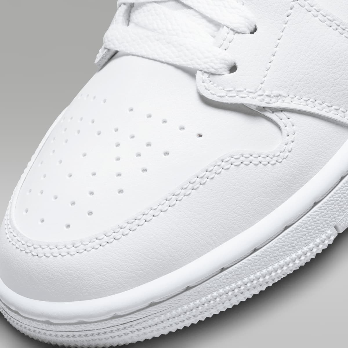Air Jordan 1 Mid Women's Shoes - White/White/White - Image 7