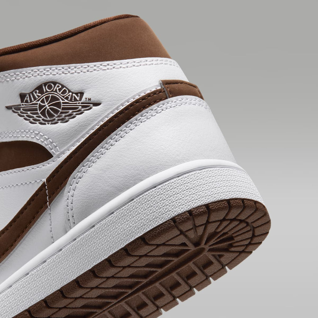 Air Jordan 1 Mid Women's Shoes - White/Cacao Wow/Cacao Wow