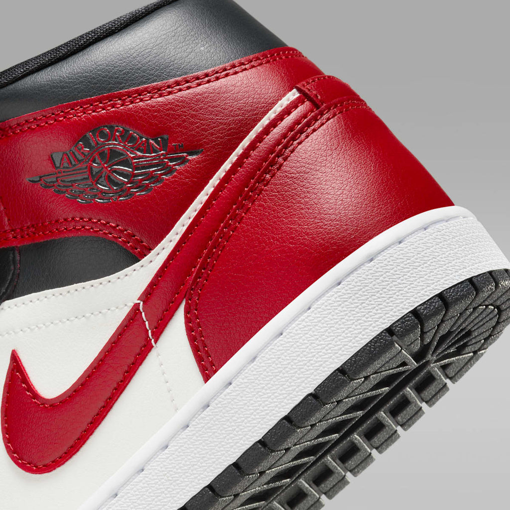 Air Jordan 1 Mid Women's Shoes - Sail/Off Noir/White/Gym Red