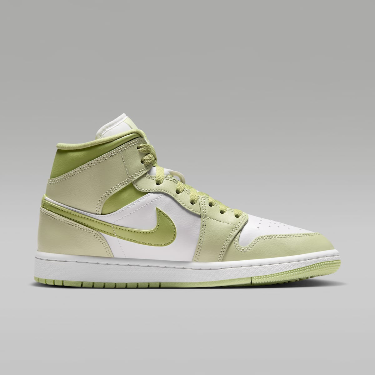 Air Jordan 1 Mid Women's Shoes - Olive Aura/Lawn/Coconut Milk/Sail - Image 3