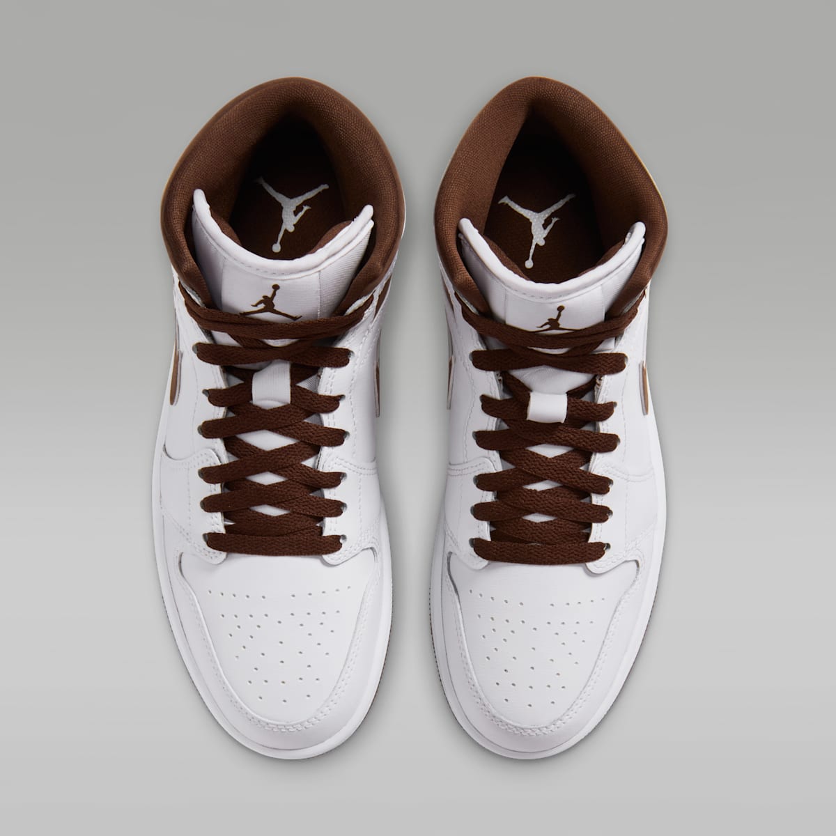 Air Jordan 1 Mid Women's Shoes - White/Cacao Wow/Cacao Wow - Image 4