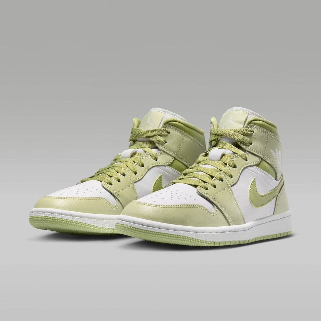 Air Jordan 1 Mid Women's Shoes - Olive Aura/Lawn/Coconut Milk/Sail - Image 5