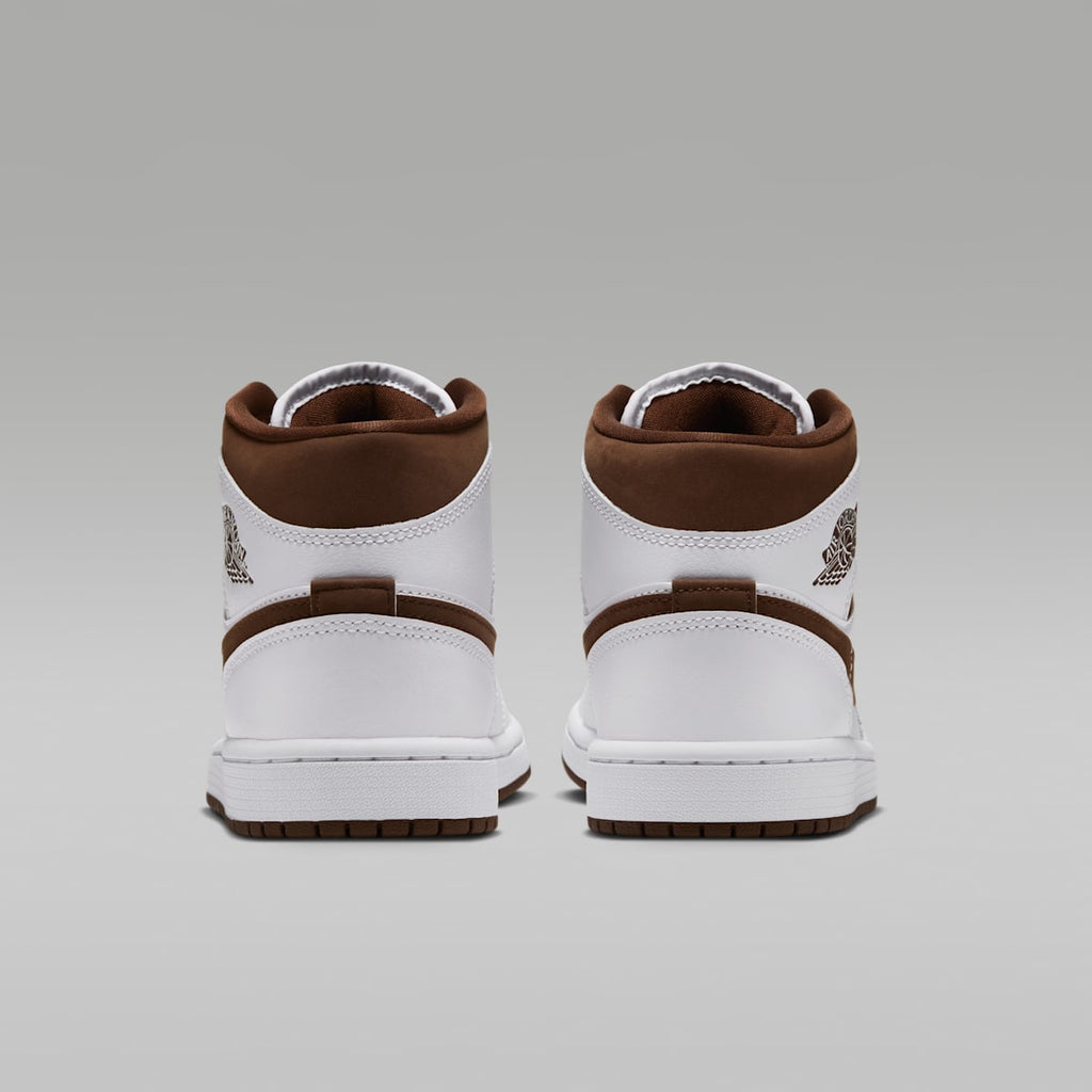 Air Jordan 1 Mid Women's Shoes - White/Cacao Wow/Cacao Wow
