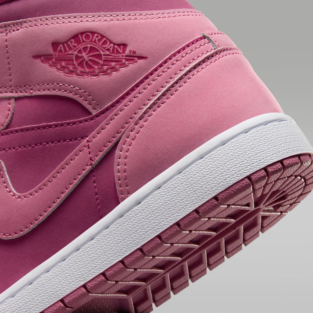 Air Jordan 1 Mid Women's Shoes - Desert Berry/White/Sweet Beet