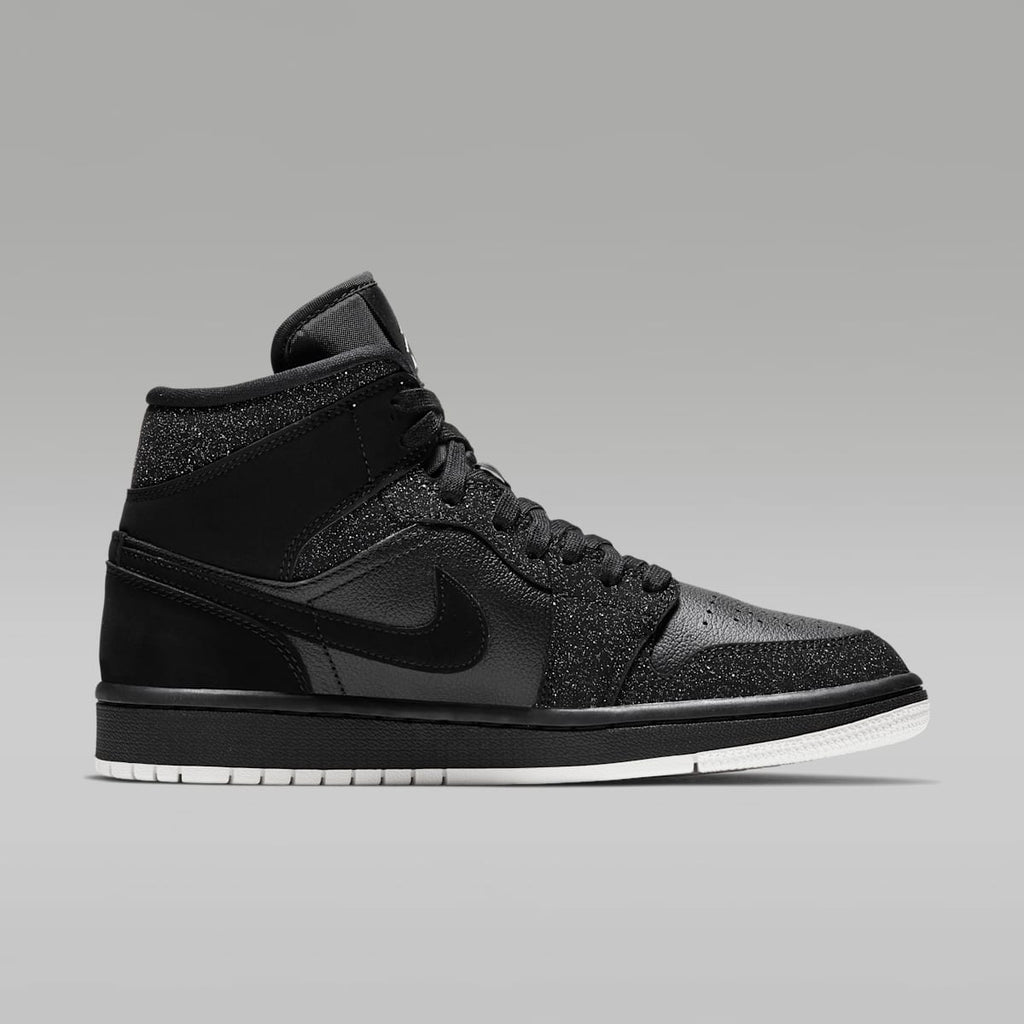 Air Jordan 1 Mid Women's Shoes - Black/White/Phantom