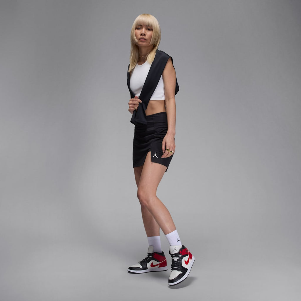 Air Jordan 1 Mid Women's Shoes - Sail/Off Noir/White/Gym Red