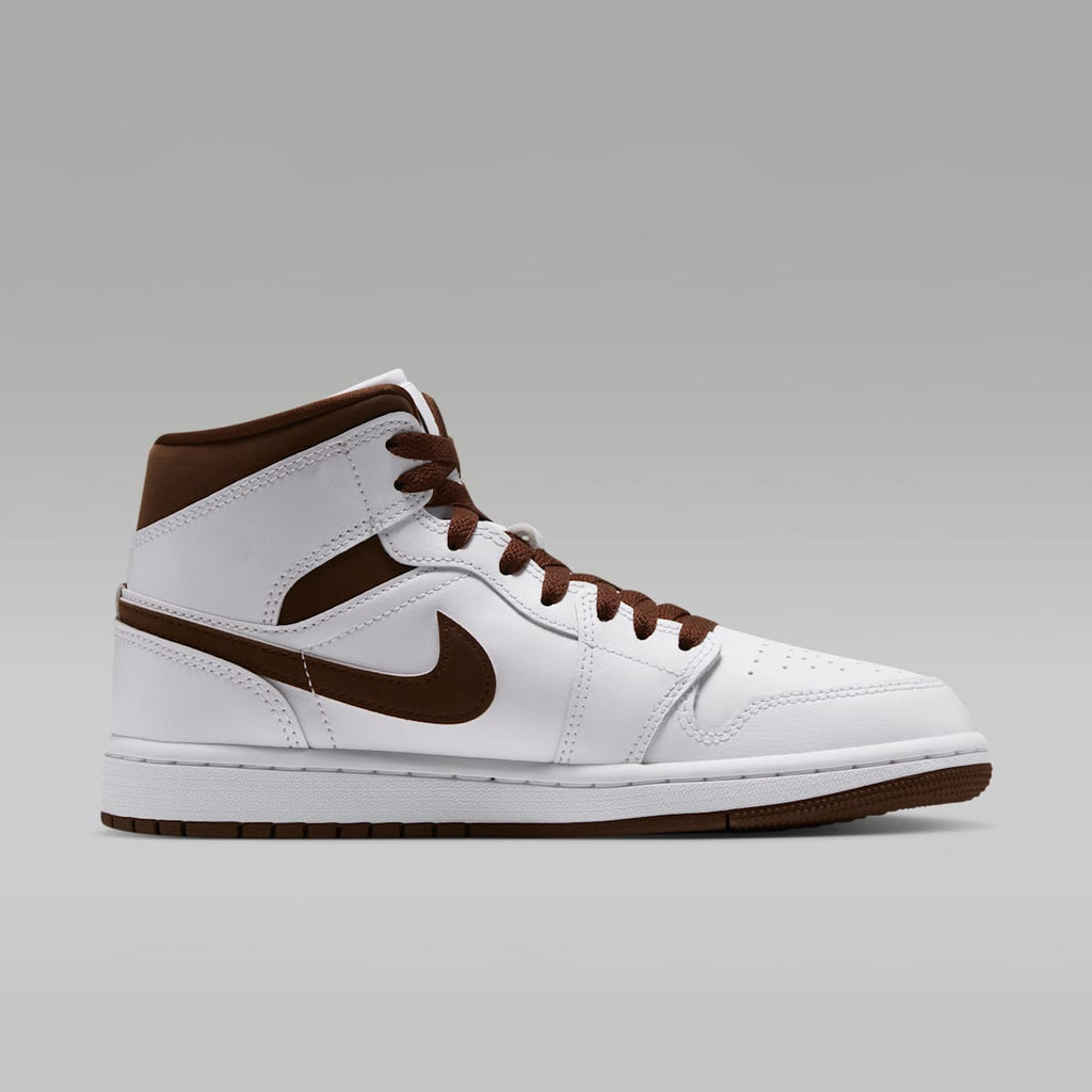 Air Jordan 1 Mid Women's Shoes - White/Cacao Wow/Cacao Wow - Image 3