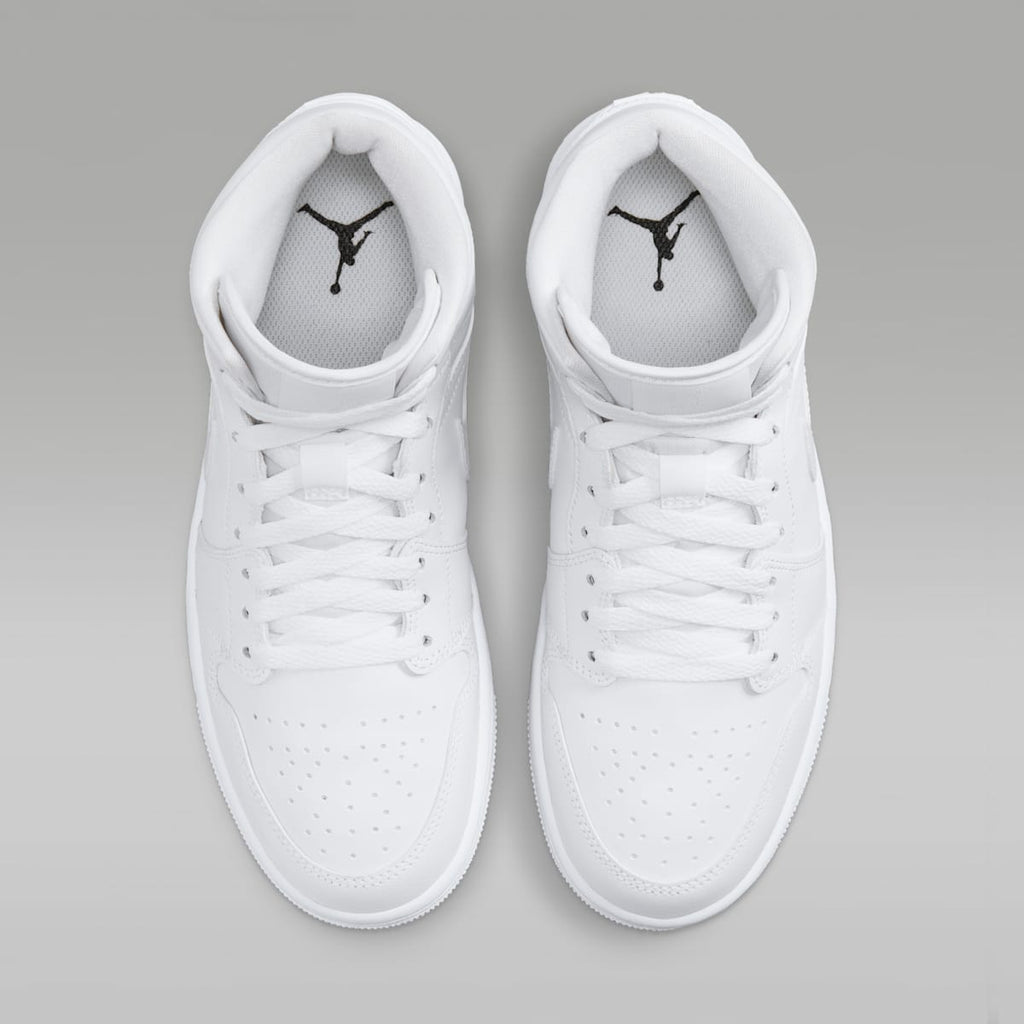 Air Jordan 1 Mid Women's Shoes - White/White/White - Image 4