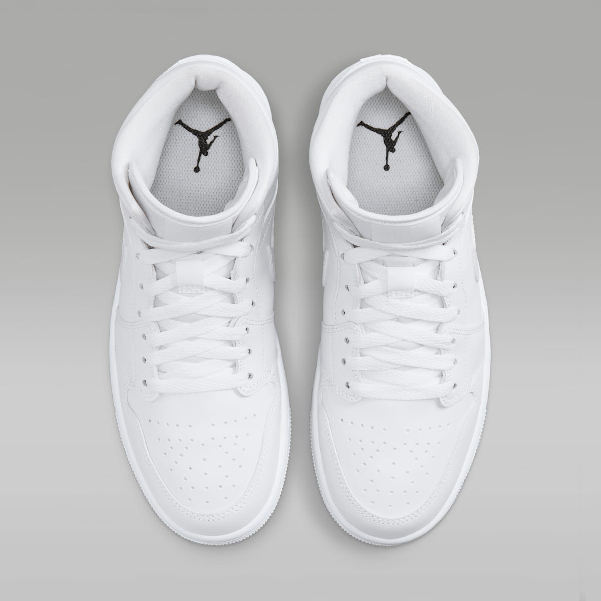 Air Jordan 1 Mid Women's Shoes - White/White/White - Image 4
