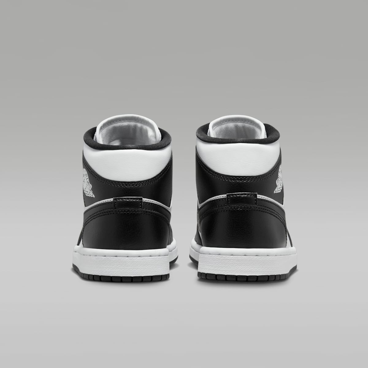 Air Jordan 1 Mid Women's Shoes - White/White/Black - Image 6
