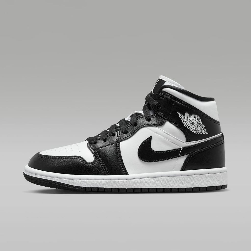Air Jordan 1 Mid Women's Shoes - White/White/Black - Image 1