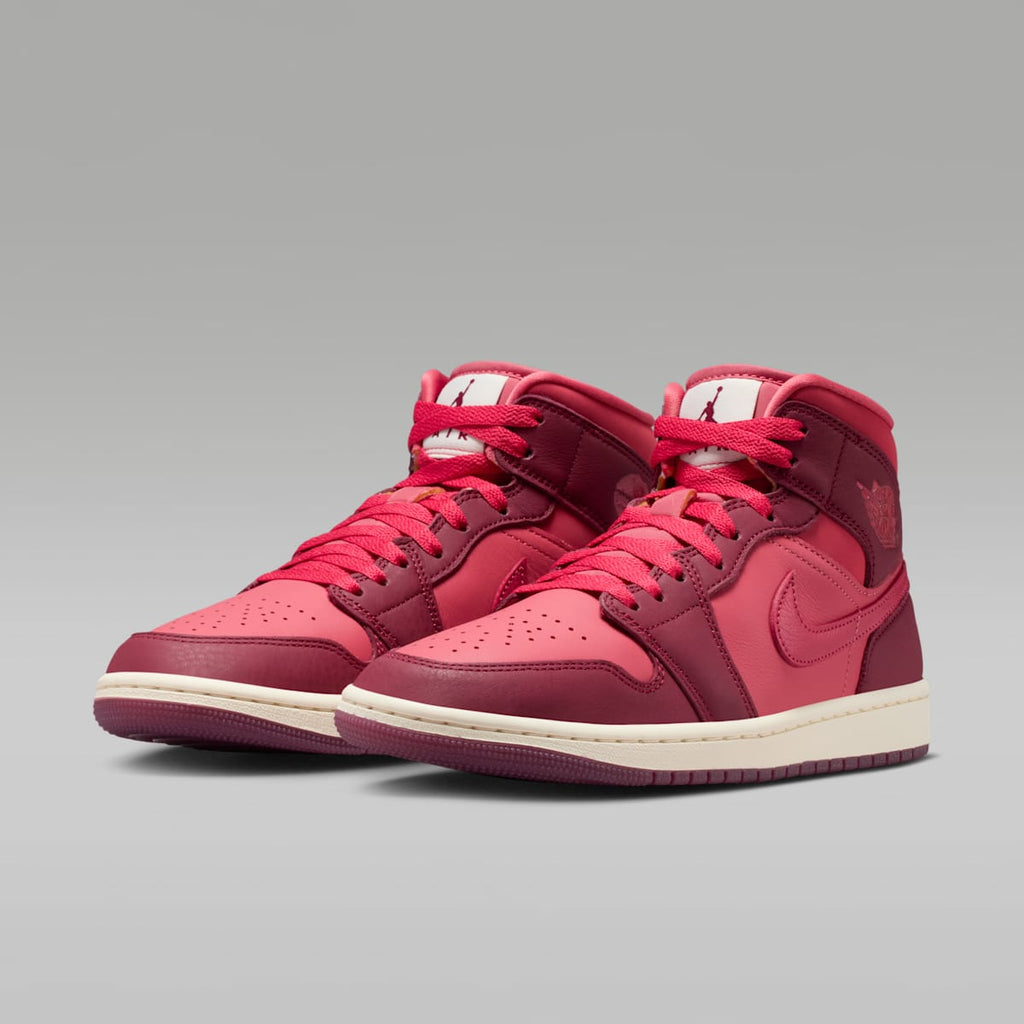 Air Jordan 1 Mid SE Women's Shoes - Team Red/Pueblo Red/Pale Ivory/Sierra Red - Image 5