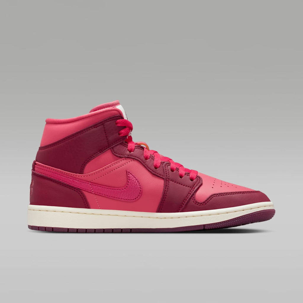 Air Jordan 1 Mid SE Women's Shoes - Team Red/Pueblo Red/Pale Ivory/Sierra Red - Image 3