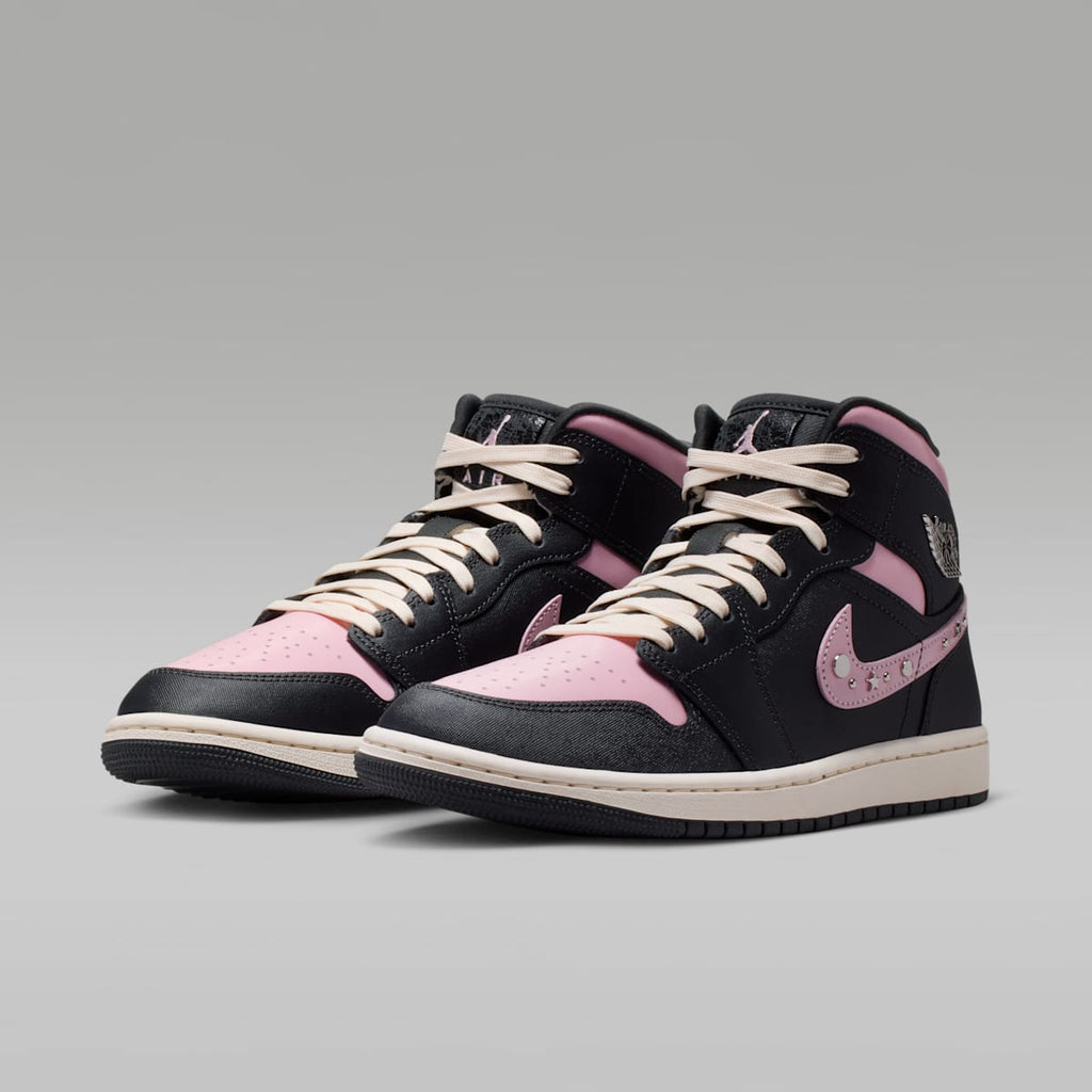 Air Jordan 1 Mid SE Women's Shoes - Anthracite/Iced Carmine/Coconut Milk/Metallic Silver - Image 5
