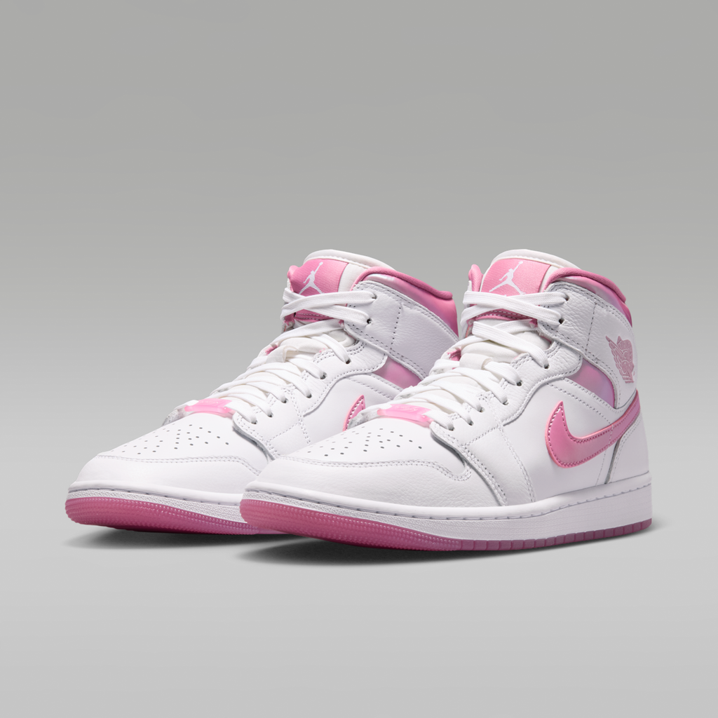 Air Jordan 1 Mid SE Women's Shoes - White/Desert Berry