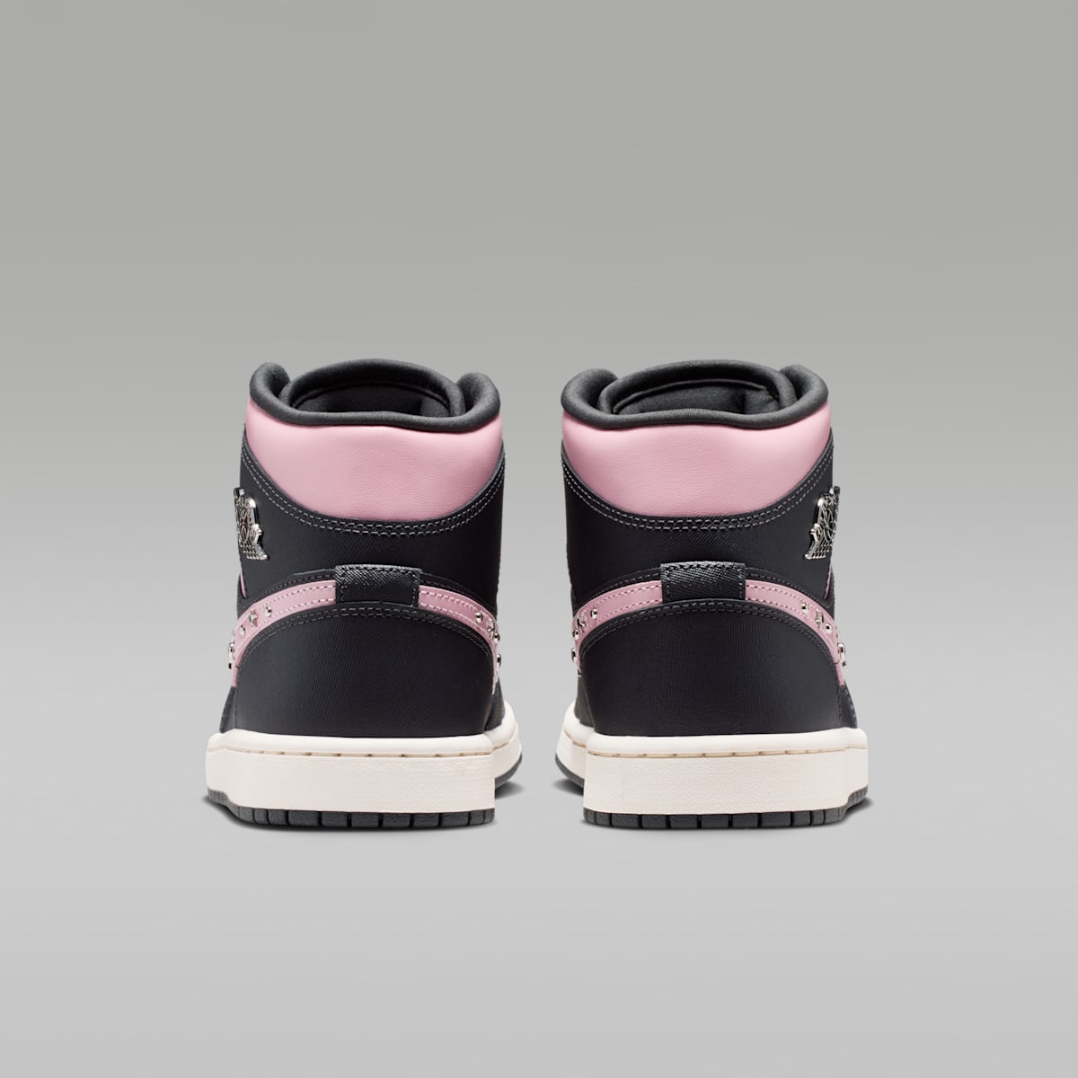 Air Jordan 1 Mid SE Women's Shoes - Anthracite/Iced Carmine/Coconut Milk/Metallic Silver - Image 6