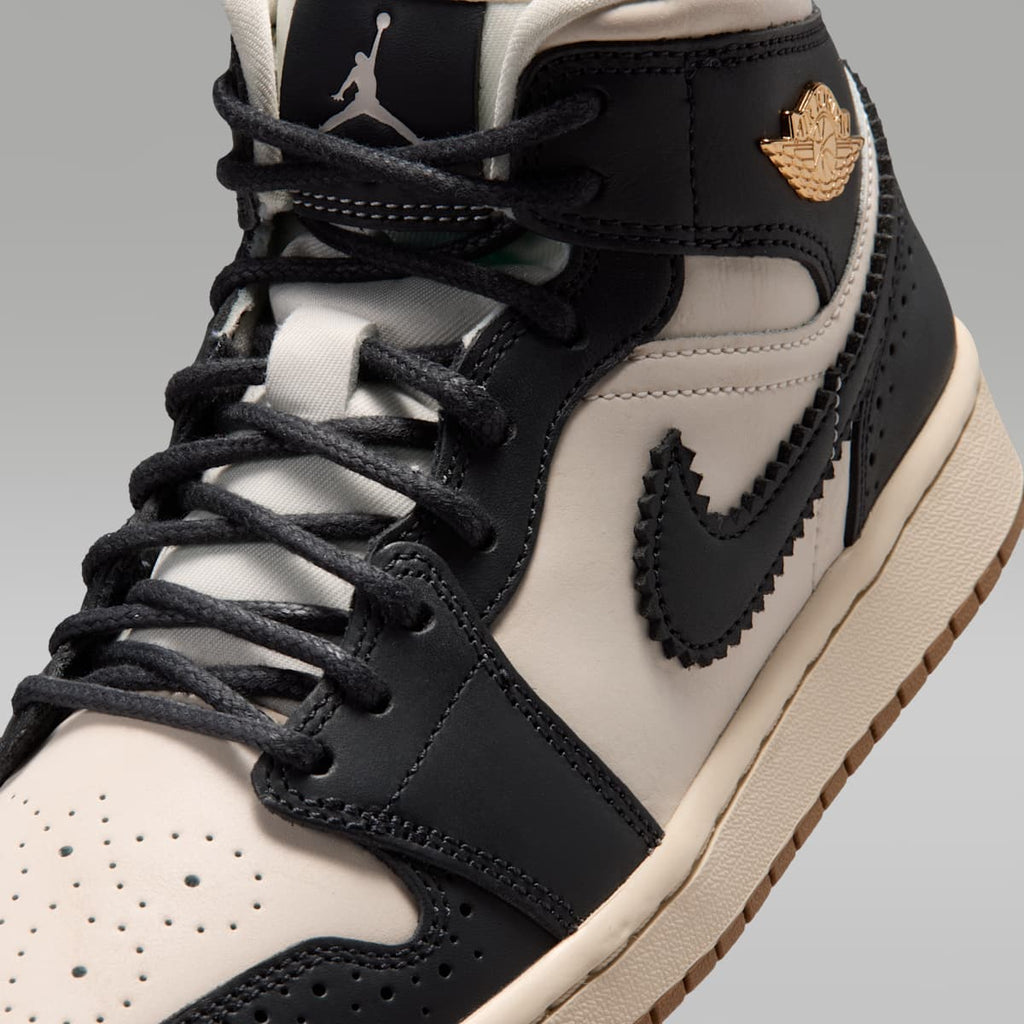 Air Jordan 1 Mid SE Women's Shoes - Off Noir/Chalk/Pearl White/Chalk