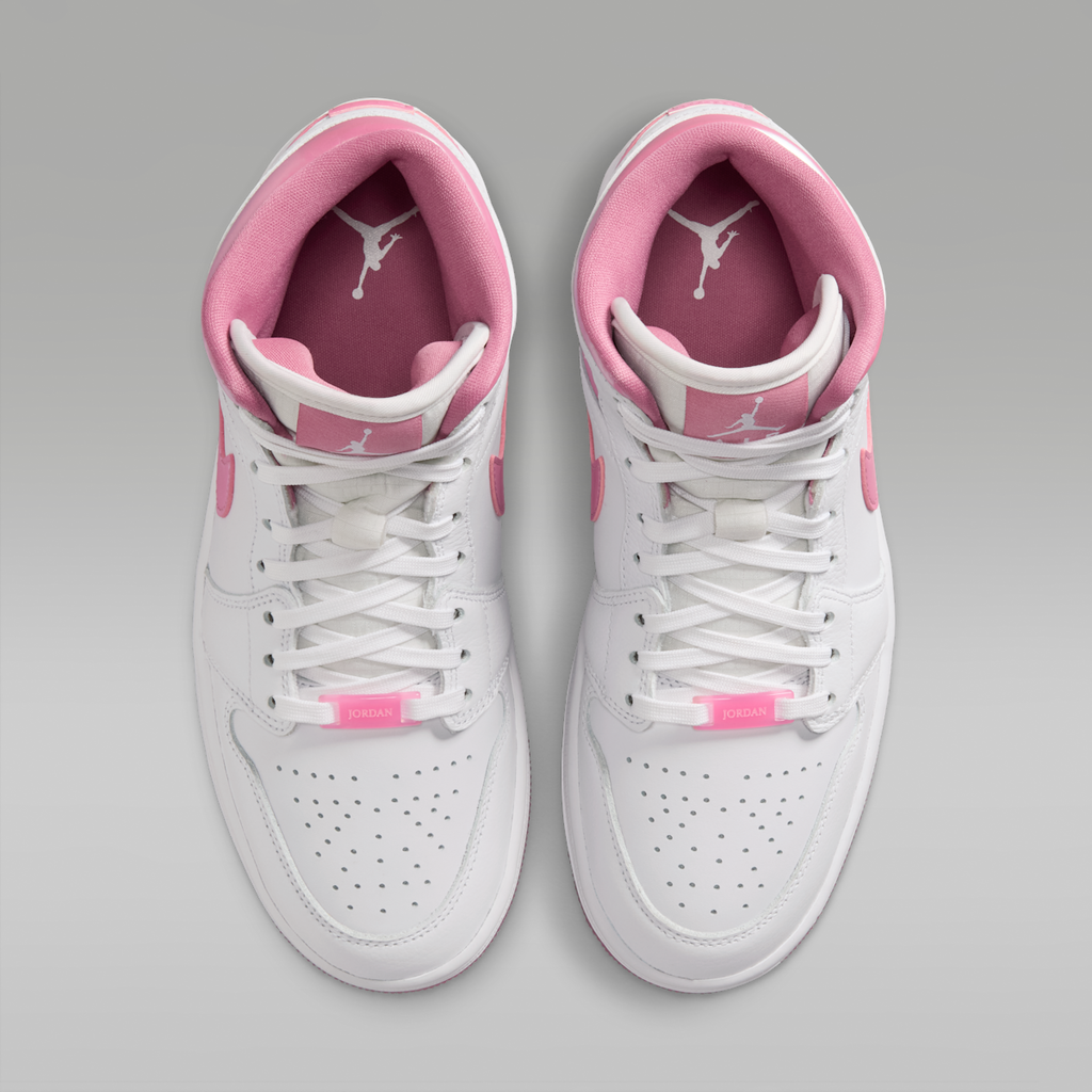 Air Jordan 1 Mid SE Women's Shoes - White/Desert Berry