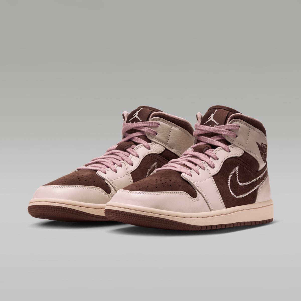 Air Jordan 1 Mid SE Women's Shoes - Cacao Wow/Rust Pink/Pearl White - Image 5