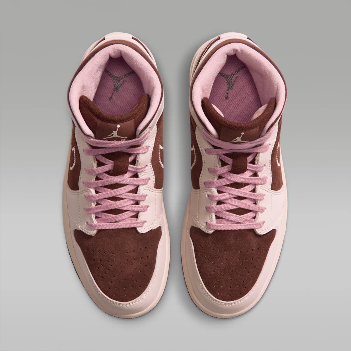 Air Jordan 1 Mid SE Women's Shoes - Cacao Wow/Rust Pink/Pearl White - Image 4