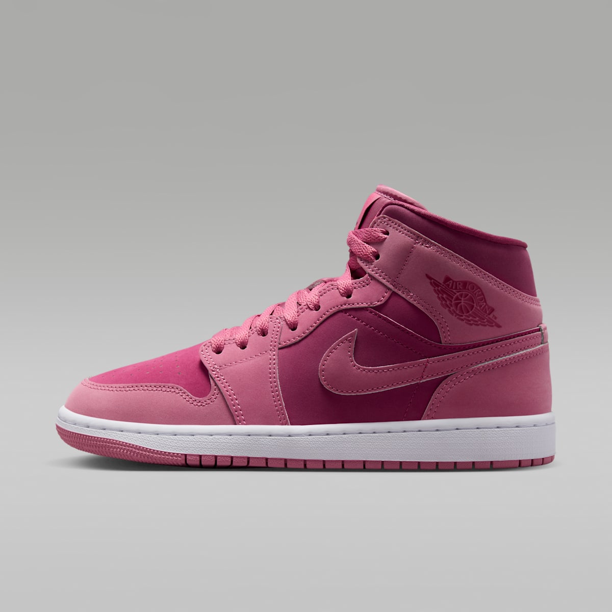 Air Jordan 1 Mid Women's Shoes - Desert Berry/White/Sweet Beet