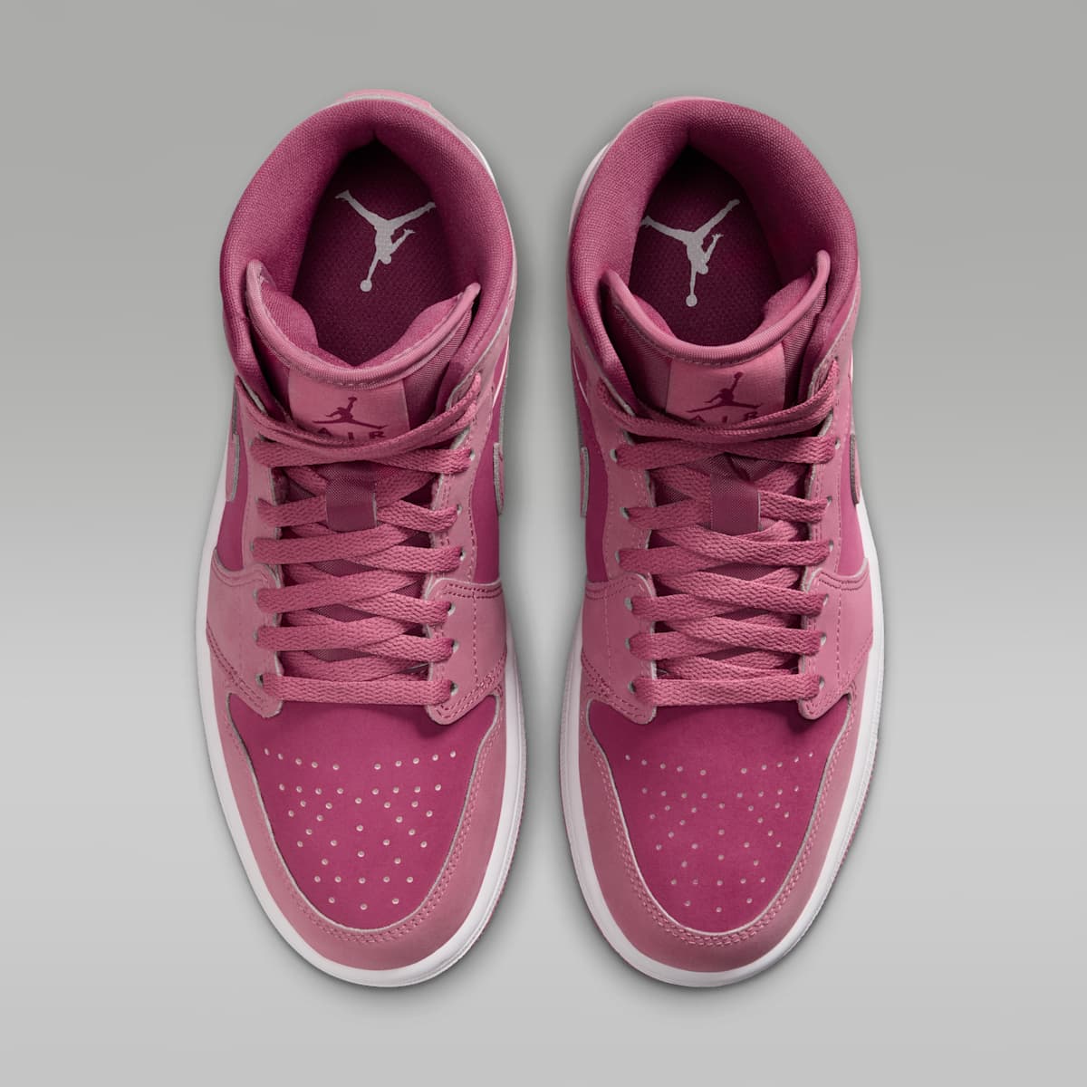 Air Jordan 1 Mid Women's Shoes - Desert Berry/White/Sweet Beet